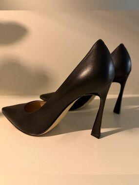 Marc Fisher Black High Kitten Heel Pumps